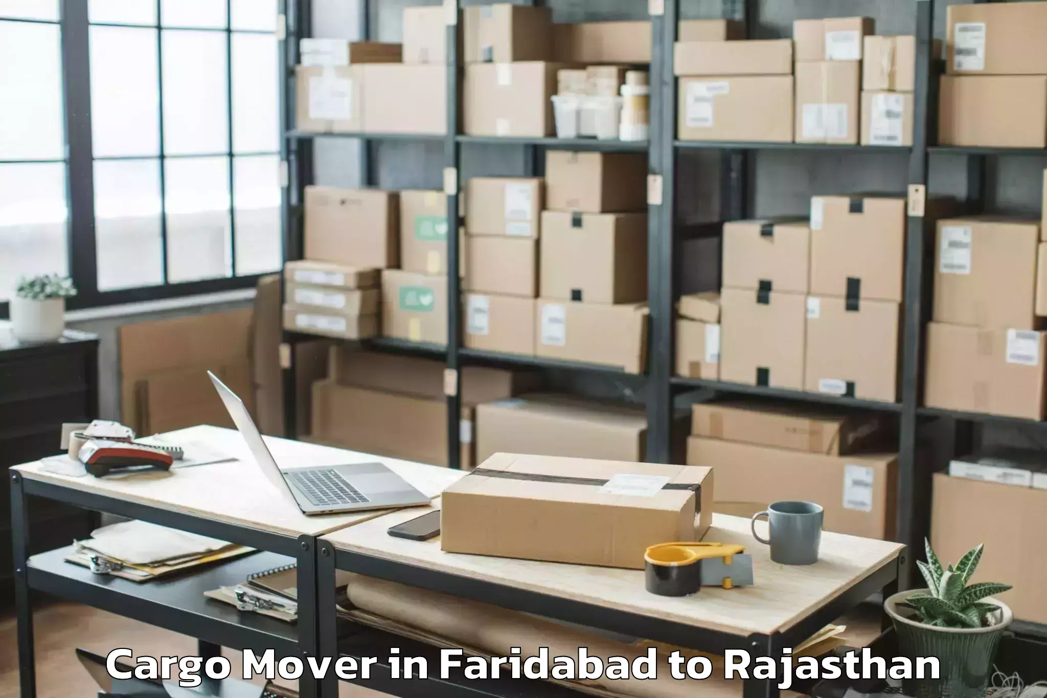 Top Faridabad to Padampur Cargo Mover Available